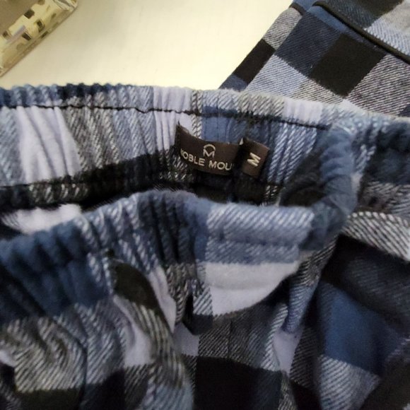 New Noble Mount Mens Cotton Woven Flannel Gingham Check Pajama Sleepwear Set M - Picture 4 of 9